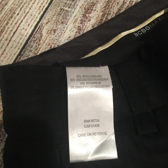 BCBG MaxAzria Wool Black Striped Mariam Pants - Picture 11 of 11